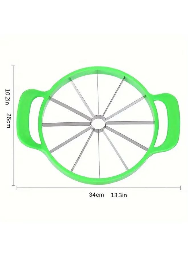Green Stainless Steel Watermelon Slicer Non Slip Handle For Home And Commercial Kitchens - Image 1